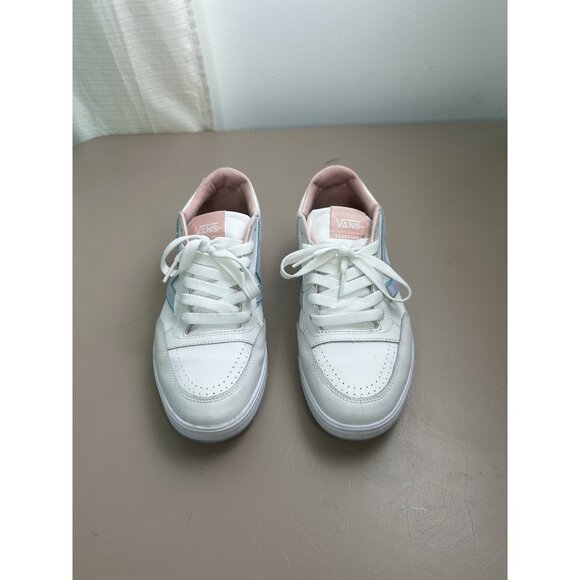 Vans Lowland ComfyCush Sneakers Women 11 Mens 9.5 White Rose Lace-Up Shoe 721356 - Picture 8 of 14